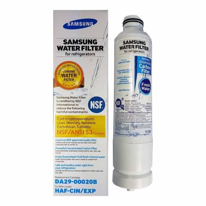 DA29-00020B Samsung Filtre à eau interne authentique pour les réfrigérateurs américains