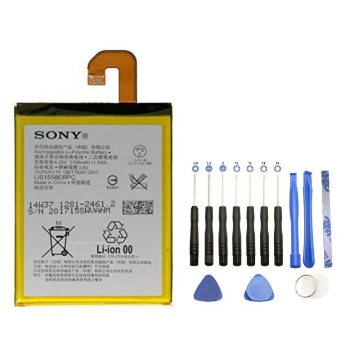 Batterie LIS1558ERPC pour Sony Xperia Z3 + Kit outils 13 pièces