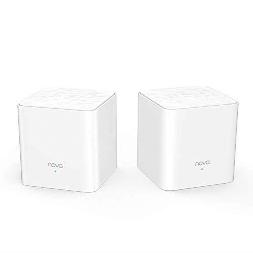 Tenda Système WiFi Mesh Bi-bande AC1200 MW3(2-Pack) pour Toute la Maison (Routeur & Répéteur Wi-Fi Remplacement)