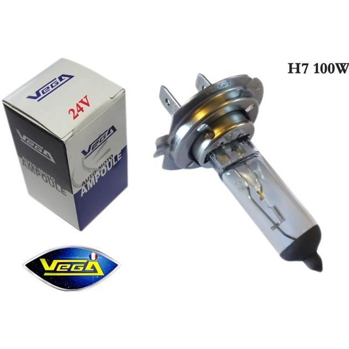 1 ampoule Vega® Halogène 'Maxi' 24V H7 100W PX26d Marque Française
