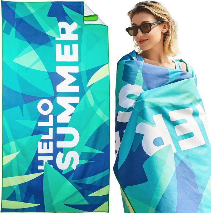 Serviette De Plage Ronde Arc-en-Ciel – Grande Taille Anti-Sable En Microfibre (150 Cm)