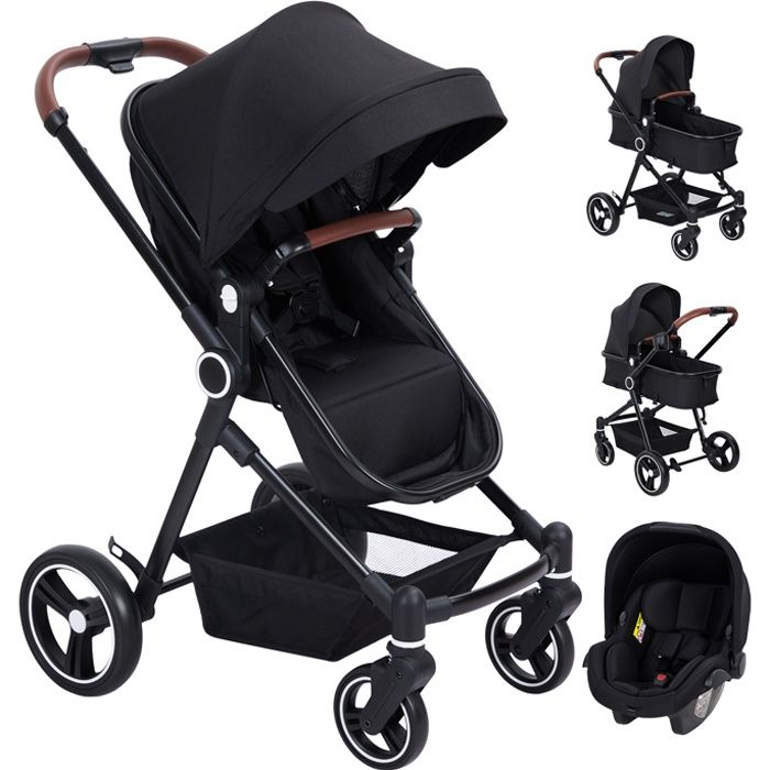 Poussette Combinee 3 en 1 Avec Siege Auto Poussette Pliable de Voyage Harnais de Securite a 5 Points Pour Bebes 0 36 Mois Cdiscount Puericulture Eveil bebe