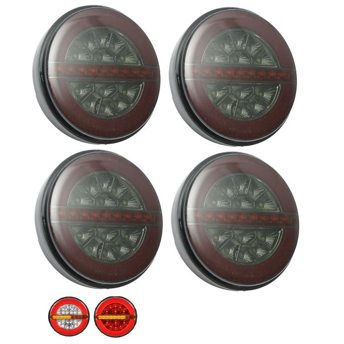 Feux Arrières Led 24V,56 Led Feu Arrière De Remorque Rouge Jaune Blanc