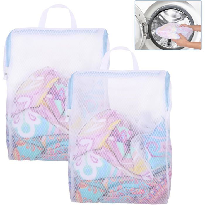 Lot De 2 Filets à Linge Ecooe XXL 90x60cm - Sacs De Lavage Avec Cordon Pour Machine à Laver, Parfait Pour Vêtements Délicats, Couettes, Peluches Filet Lavage Leroy Merlin