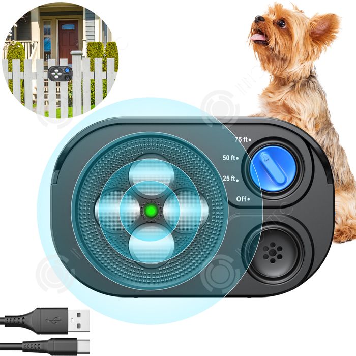 Comparer les prix de INN Anti aboiement 2000mAh appareil dressage ultrasonique chien pour un usage domestique peut être suspendu ou posé étanchéité IP65