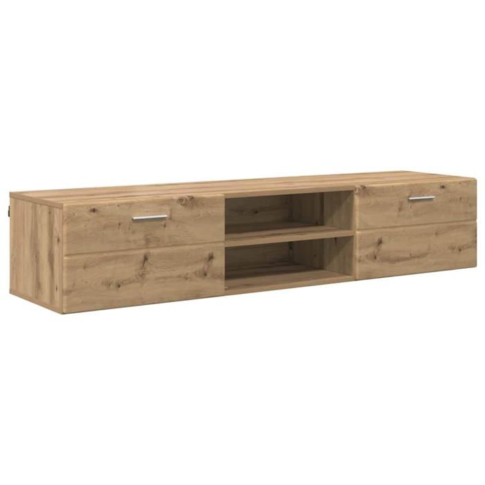 Cabinet en bois avec tiroirs - vidaXL - Chêne Artisanal - 150x39x30 cm - Bois dingénierie - Grand espace de stockage