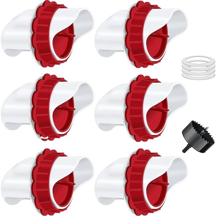 Meilleurs prix pour Ensemble de mangeoires pour poules - ULISEM - 6 pièces - Installation facile - Réduction du gaspillage