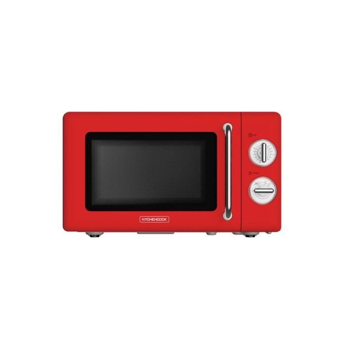 Micro-ondes - KITCHENCOOK - KMO20 Retro Red - 20 L - 700 W - Commandes mécaniques - Kitchencook