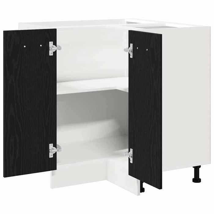 Printemps 2026 SoldesArmoire suspendue pour cuisine - Placard mural - avec rangement - avec étagère Chêne noir 755 x 755 x 805