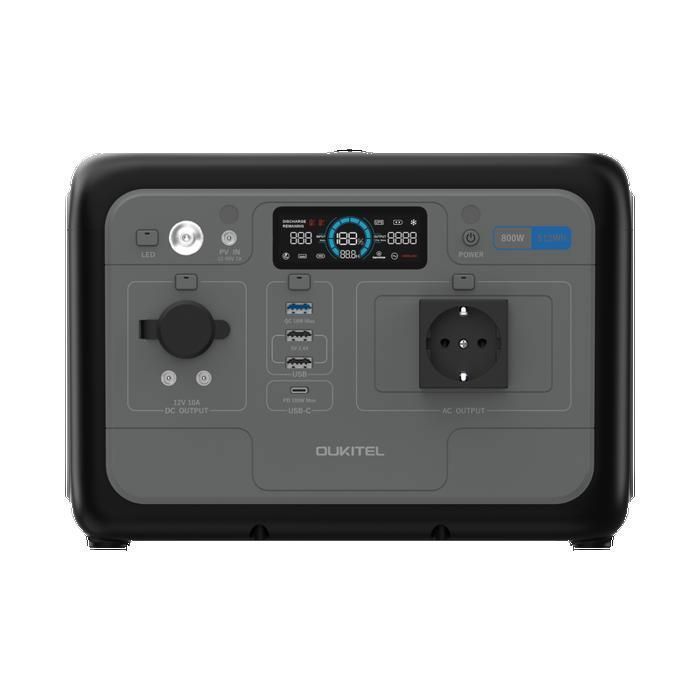 Station énergie portable OUKITEL P800 512Wh LiFePO4 800W batterie solaire UPS USB-C 100W camping maison Noir Station énergie portable OUKITEL P800 512Wh LiFePO4 800W batterie solaire UPS USB-C 100W camping maison Noir