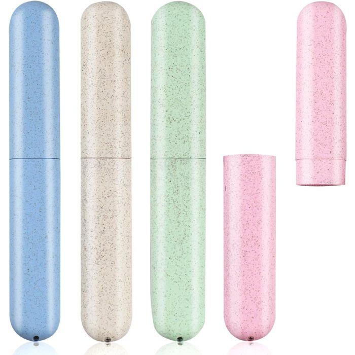 Étui pour brosse à dents respirant lot de 4 modèle portable rangement voyage camping école
