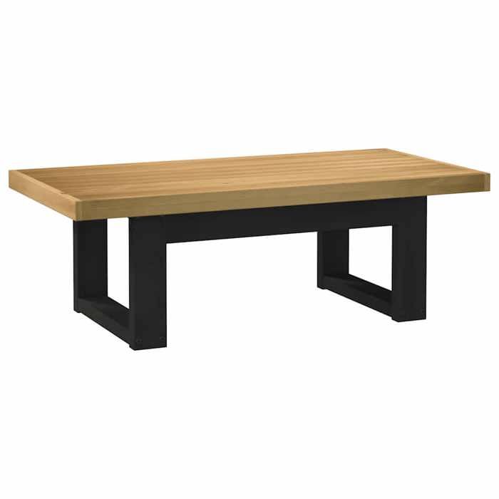 Table basse en forme de U - vidaXL - Table de salon - bois de pin massif - naturel - 120 x 60 x 40 cm@mhx29a