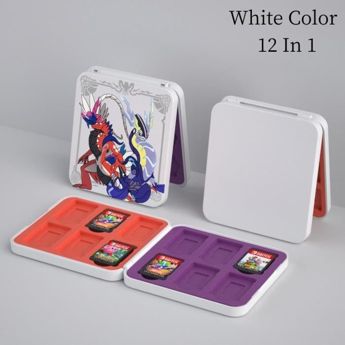 Blanc-Mini boîte de rangement 12 en 1 pour cartouche de jeu NS