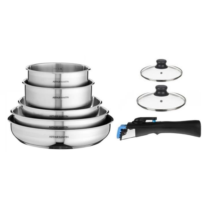 Batterie De Cuisine Arthur Martin 8 Pieces Inox 5542 Casserolerie Autocuiseur Cuisine Et Cuisson Achat Vente Batterie De Cuisine Batterie De Cuisine Arthur Cdiscount