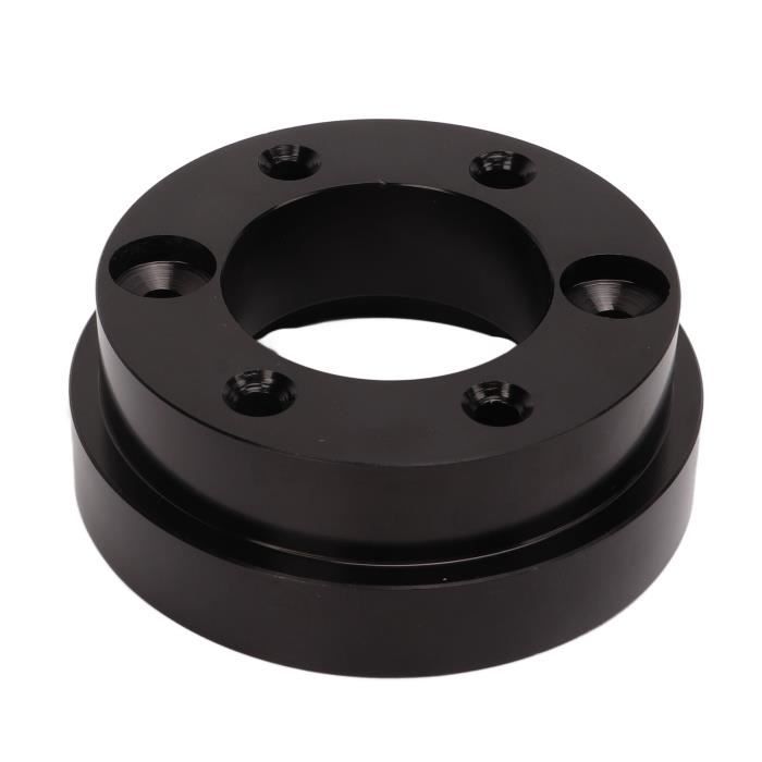 Plaque D'adaptation 70 Mm Pour Volants - Compatible Fanatec QR2 Et QR1 - 6 Trous De Fixation - Aluminium Noir - Pour Simracing Et Volants Sportifs
