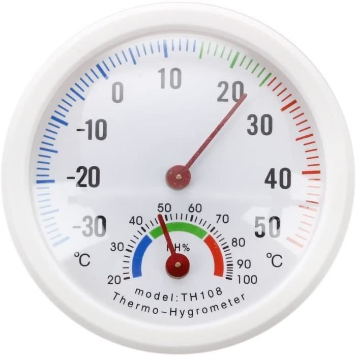 Thermometre hygrometre aiguille Cadran rond TESTEUR exterieur interieur O4Q1 1X 