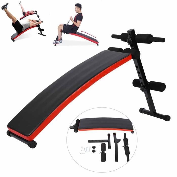 Banc De Musculation ScSPORTS® Pliable – Plat/Négatif – Entraînement Abdominaux – Neuf