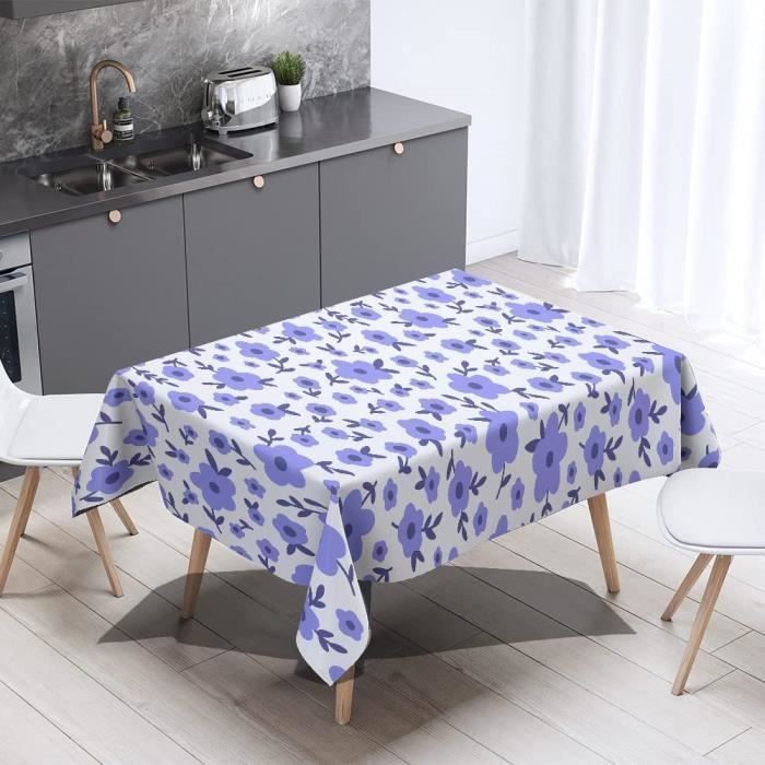 Byfoyif Nappe Ronde 120 Cm, Nappes Pour Table De Jardin En Motif De Fleur Printanière, Petite Nappe Tissu En Flanelle, Nappes De Table à Fleur Lavable, Pour Salon Extérieur Anniversaire Fête Mariage