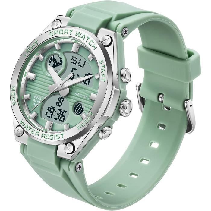 Montre De Sport Num rique Pour Femme Avec Double Fuseau Horaire