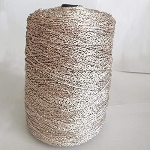 Fil De T-shirt Brillant écheveau De 400 Grammes, Fil De Paillettes Métalliques Pour Décoration D'intérieur, Fil à Tricoter Au Crochet, Fil De Sac à Main En Macramé (Color : Purple, Size