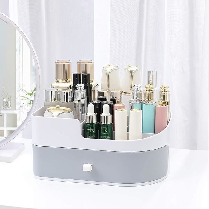 Organisateur Maquillage Transparent - Pour Palettes Fards - 2 Tailles - 7 Compartiments - Gain De Place