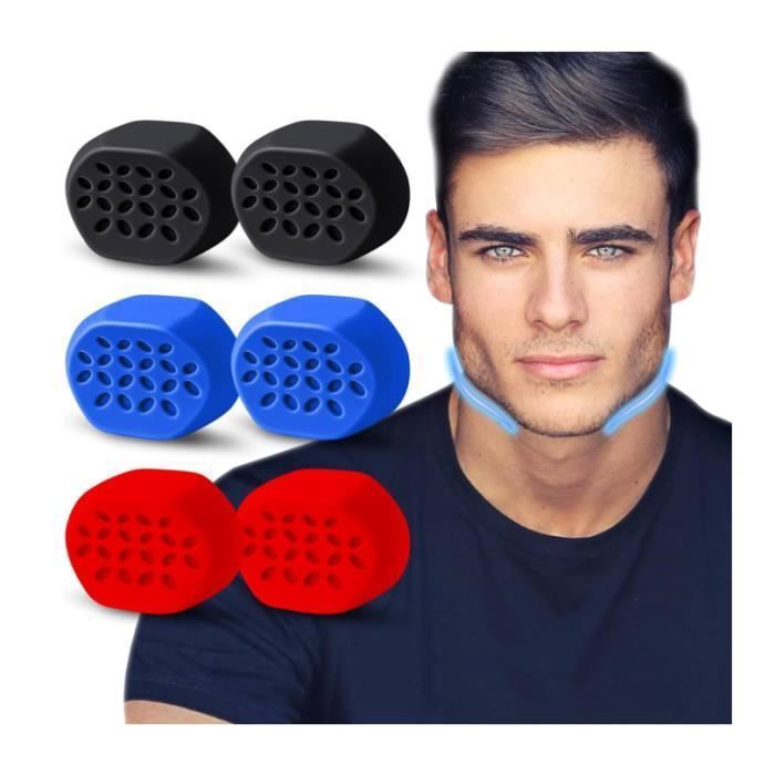Exerciseur De Mâchoire - Lot De 6 En Silicone Alimentaire - Noir, Gris, Blanc - Pour Affiner La Mâchoire Et Muscler Le Visage