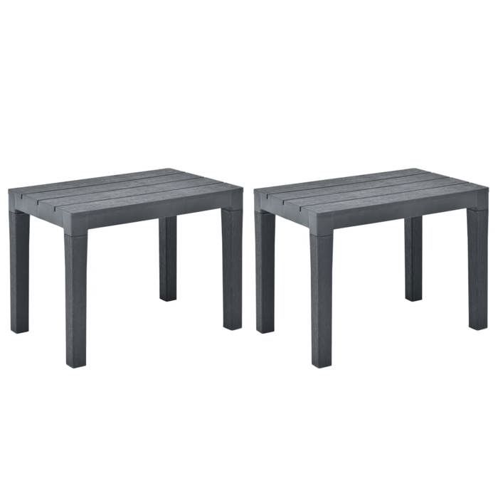 Banc de jardin meuble de patio dextérieur terrasses de jardin 2 pcs anthracite plastique 02_0011849