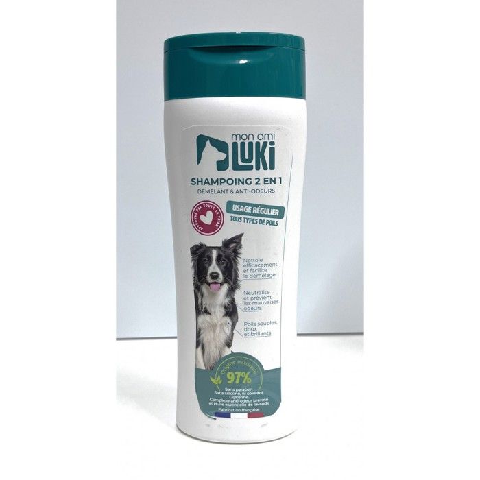 MON AMI LUKI - SHAMPOING 2 EN 1 CHIENS ANTI-ODEURS  - 300ML - CHIEN - 300 ML