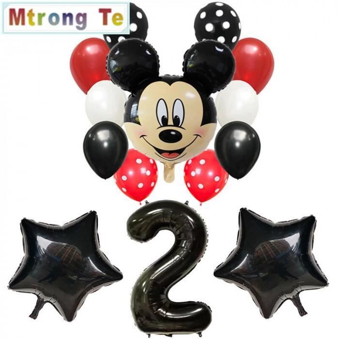 Version Rouge Joyeux Anniversaire Decoration Ballon Mickey Minnie Souris 8 Pouces Coeur Xenon Papier Bebe 14 72 Cdiscount Maison