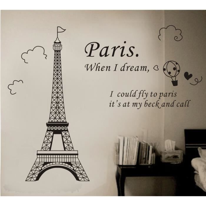 Sticker Decoration Tour Eiffel De Paris Chambre D Enfant