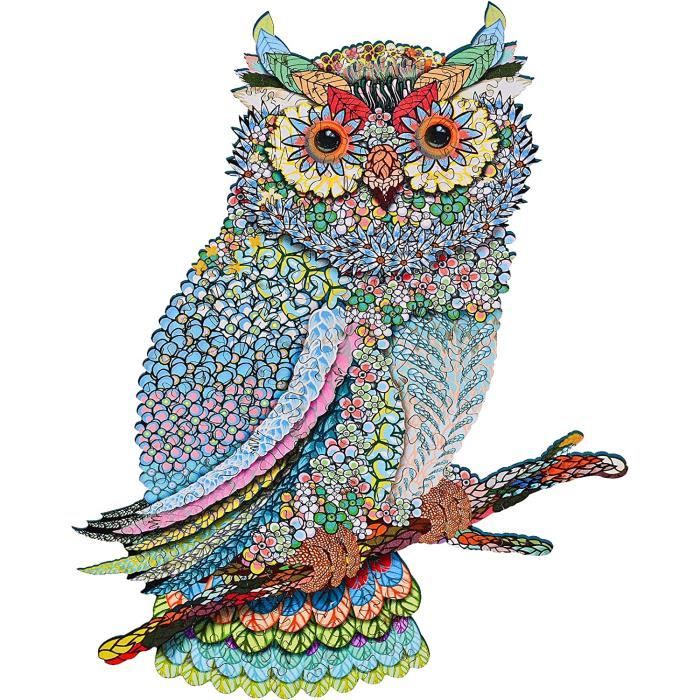 Casse-Tête en Bois Pièces de Forme Unique Cadeau Animal pour Adultes et Enfants