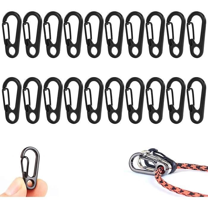 Lot De 16 Mousquetons Mini Doubles - Porte-clés, Camping, Randonnée, 29,5 Mm Et 31 Mm