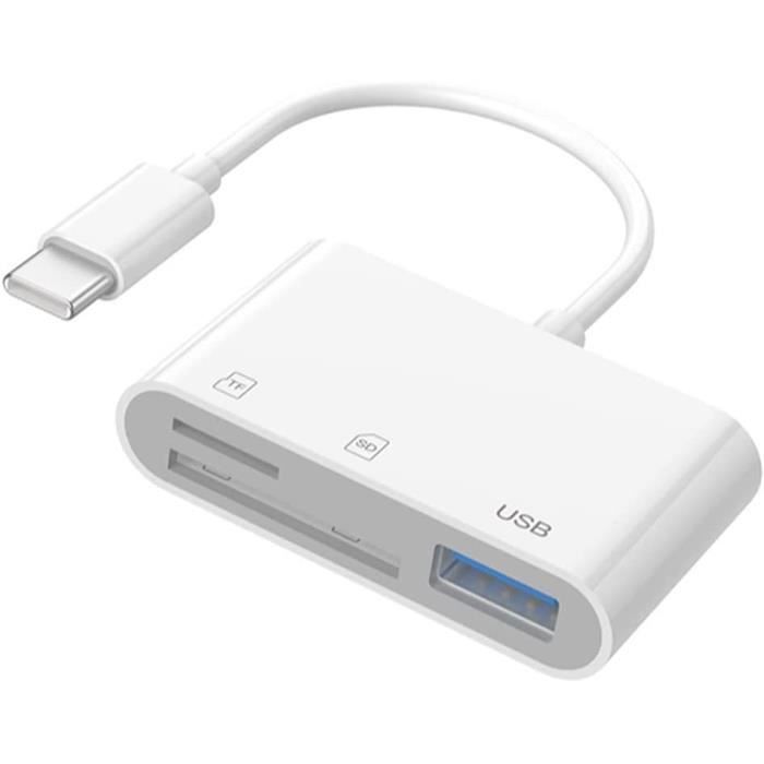 Lecteur Carte SD/Micro SD, Lecteur de Carte SD USB C/USB 2.0, USB C Lecteur  de Carte Mémoire OTG USB 2.0 Adaptateur Compatible avec iPad Pro MacBook