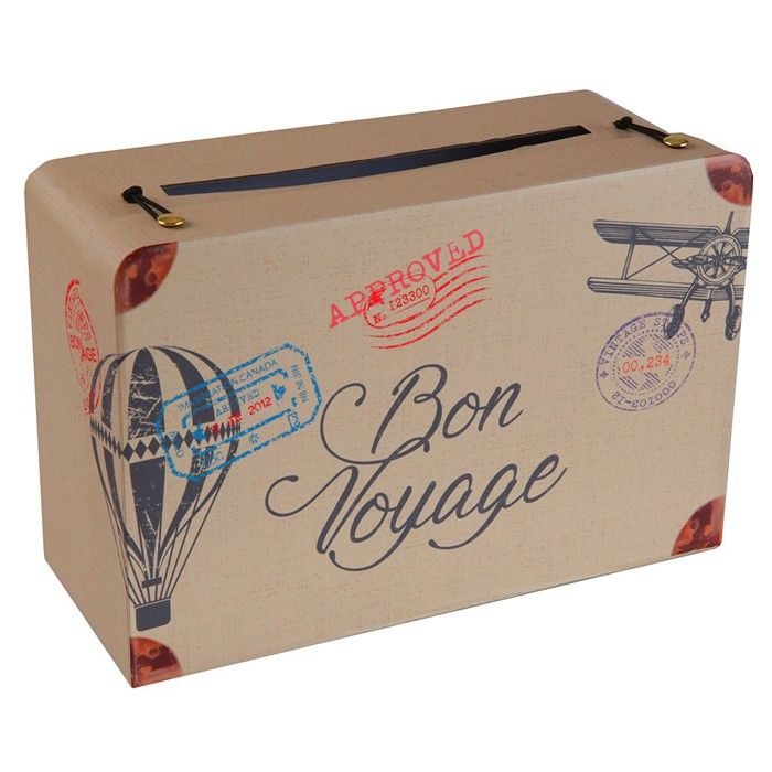 Urne Tirelire Bon Voyage 24x16x10cm Multicolore Multicolore Cdiscount Maison
