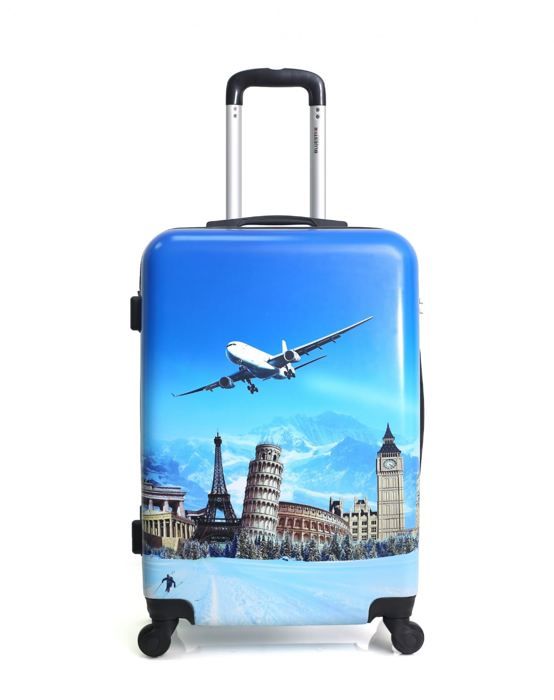 BLUESTAR VALISE CABINE ABS PC 53cm 4 roues HOUSTON PRINT
