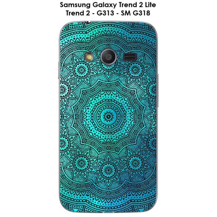 Coque Samsung Galaxy Trend 2 Lite G313 Sm G318 Mandala Rosace Bleu Noir Achat Coque Bumper Pas Cher Avis Et Meilleur Prix Cdiscount