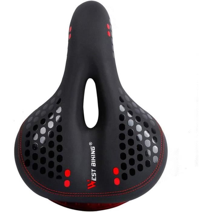 Selle Vélo En Cuir Vintage – Ergonomique, Noire, 280x150x50mm – Confortable Pour Route Et VTT