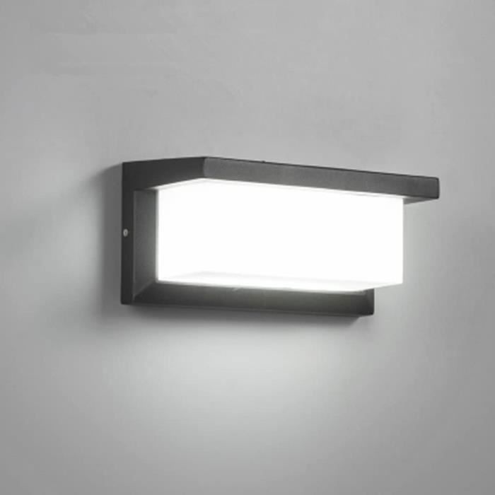 Applique Murale Extérieur ModerneLED 18W Étanche IP65 En AluminiumAnthracite EclairageDécoration LumièrePour Cour Jardin