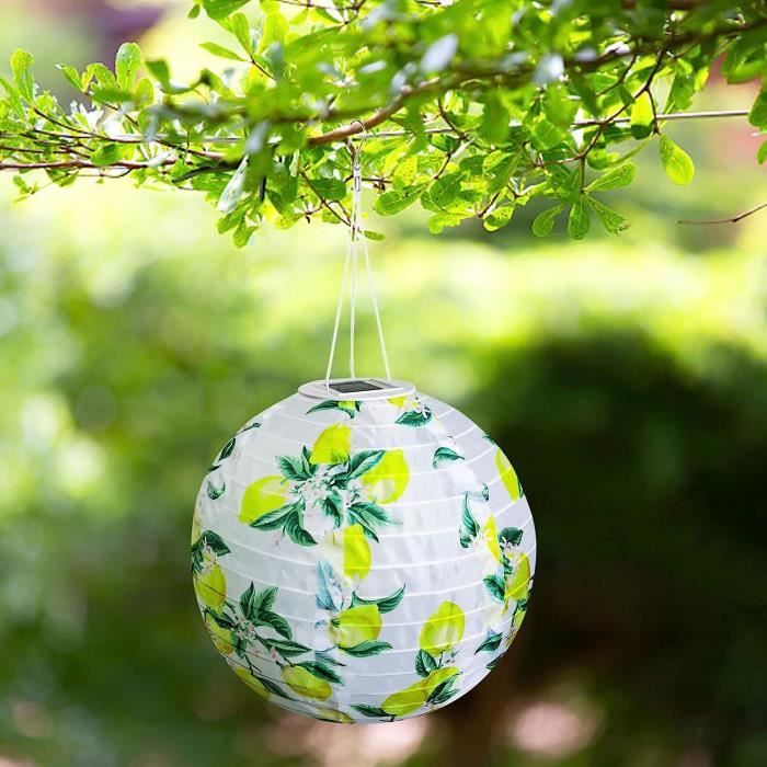 Lampions Solaires Extérieur - Lot De 2 Lanternes Suspendues 30cm - Autonomie 6-8h - Décoration Jardin & Terrasse