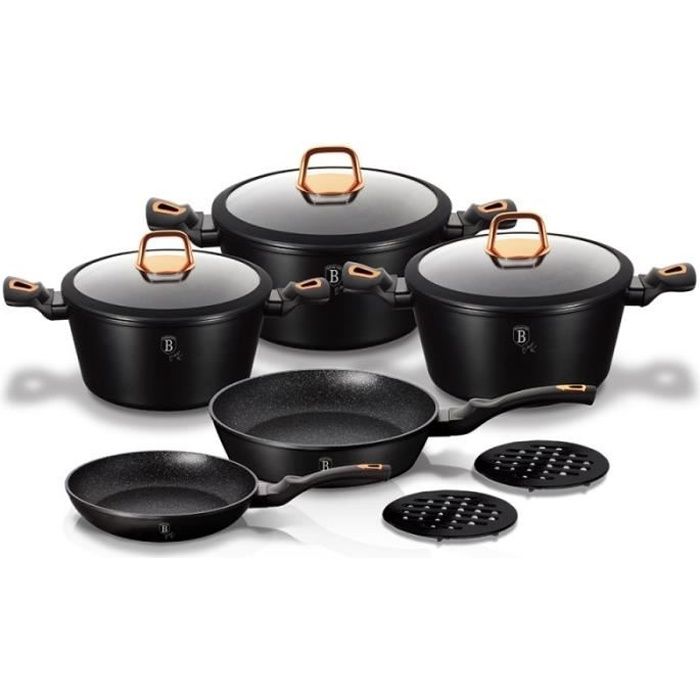 Berlinger Haus Batterie De Cuisine 10 Pcs Noir Rose Collection Achat Vente Batterie De Cuisine Berlinger Haus Batterie De Cui Cdiscount