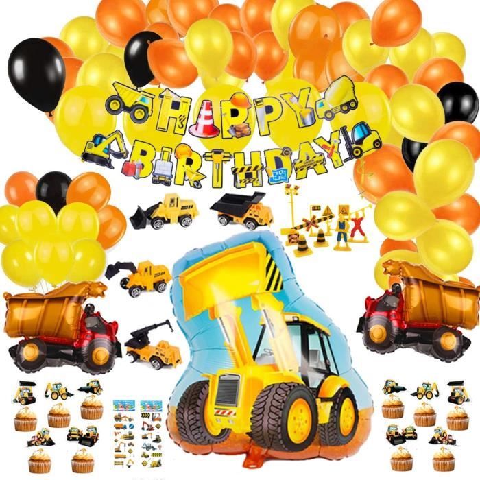 Deco Anniversaire Garcon Ballon Banderole Joyeux Anniversaire Decoration Garcon 1 2 3 410 Ans Anniversaire Chantier Jouet Pel 687 Cdiscount Maison