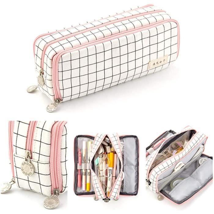 Trousse Scolaire Pencil Case 3 Compartiments Trousse Triple Porte Crayon  Primaire Grande Capacité Best Pen Cases pour Fille Ga[831] - Cdiscount  Bagagerie - Maroquinerie