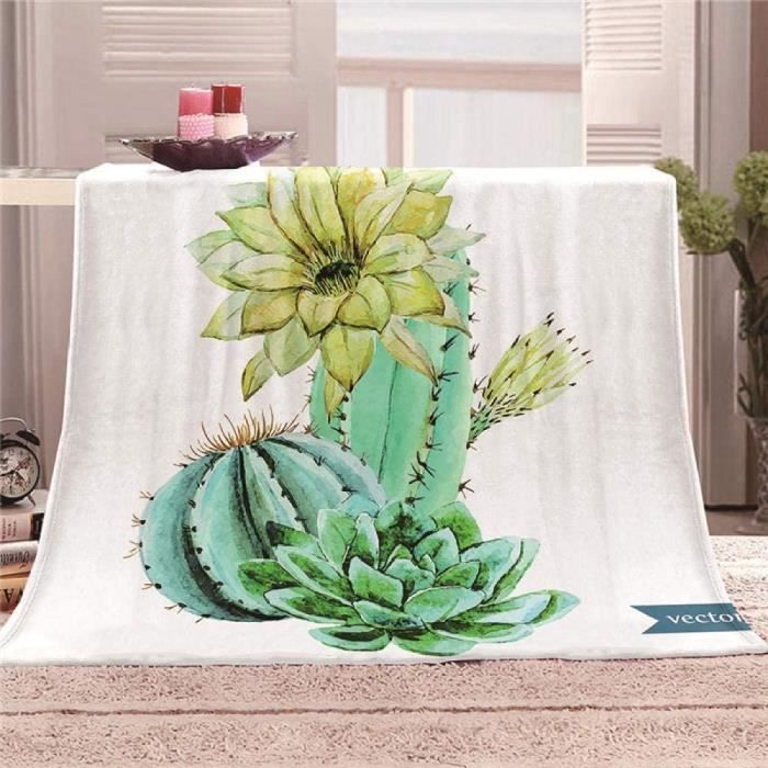 Plaid Microfibre Ultra Doux 100x160 Cm - Vert Clair - Couverture Canapé Ou Lit - Lavable Machine - Léger Et Chaud