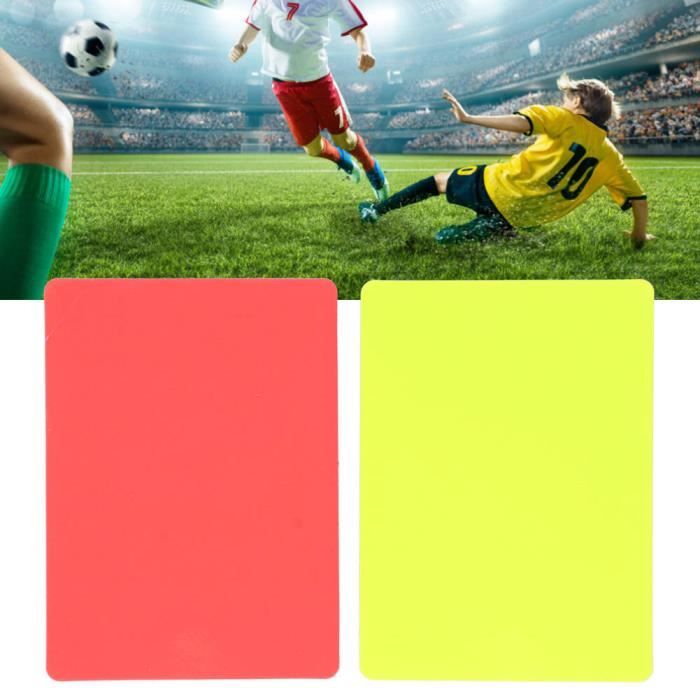 Carton rouge et jaune de football 5 Ensemble Carton Rouge et Jaune d'Arbitre de Football Sport Cartes d'Avertissement HB014
