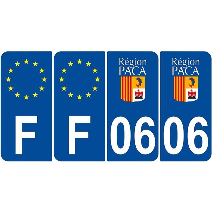 2 STICKERS AUTOCOLLANT PLAQUE Immatriculation Dept 40 Nouvelle Aquitaine