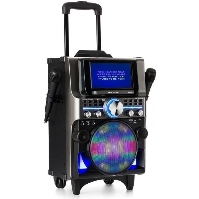 Karaoké - Auna - Système Karaoké portable avec Bluetooth - Micro karaoke - Ecran TFT 7\