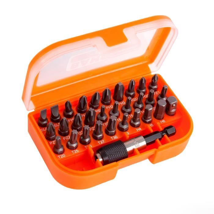 Bahco 59/S31B - C 95 pièces embouts et douilles 1/4" et 1/2" pour vis à fente, Phillips et Pozidriv