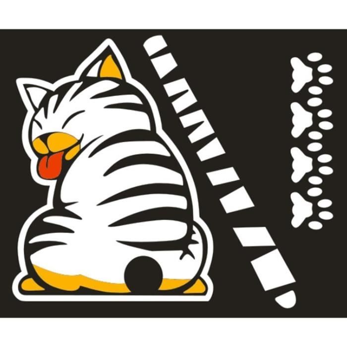 Belle Secousse Queue De Bande Dessinee Chat Voiture Style Arriere Pare Brise Essuie Glace Autocollant Decor Blanc Achat Vente Balai D Essuie Glace Belle Secousse Queue De Bande Cdiscount