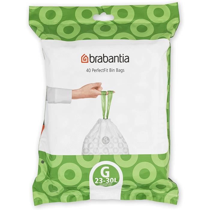 Brabantia Sacs Poubelle PerfectFit (Code G/23-30 Litres) Ultra ...