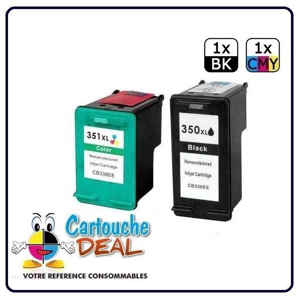 Cartouches D'encre Compatibles HP 350 XL / 351 XL - Pour Imprimantes HP PSC 4400, 4480, 5280, Neuves